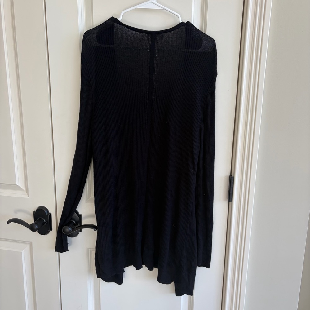 Soma Weekend Black Ribbed Lightwight Cardigan Size XL